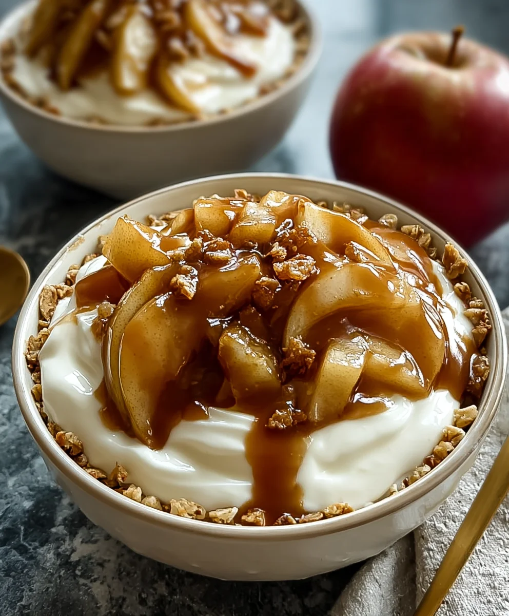 Caramel Apple Pie Yogurt-Healthy-Dessert