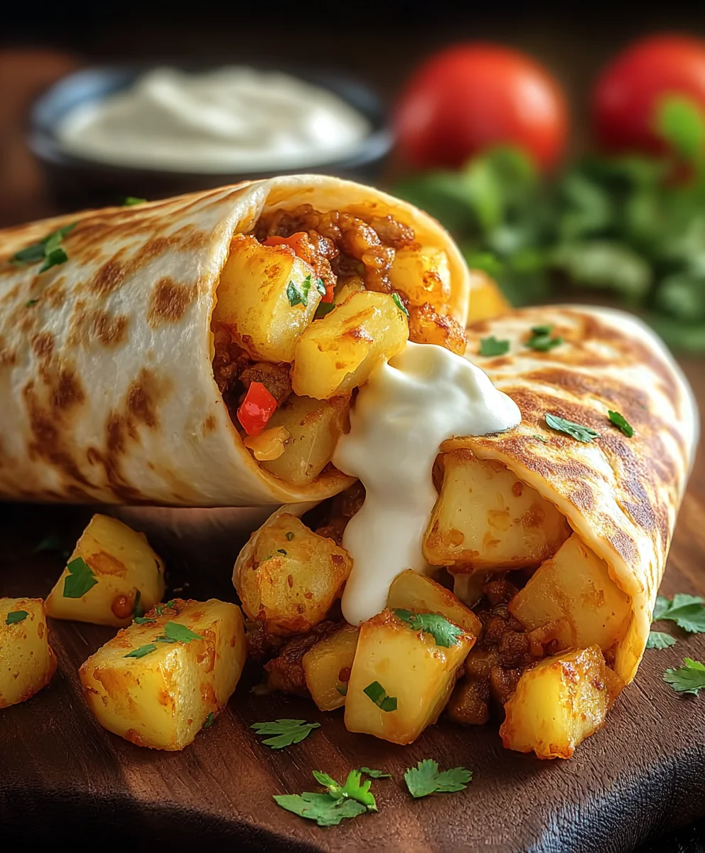 Cheesy Potato Burritos- Easy Meal Idea