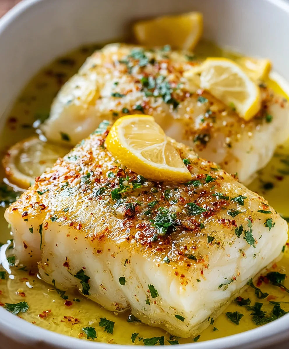 Lemon Garlic Butter Baked Cod - Easy Flavorful Dinner