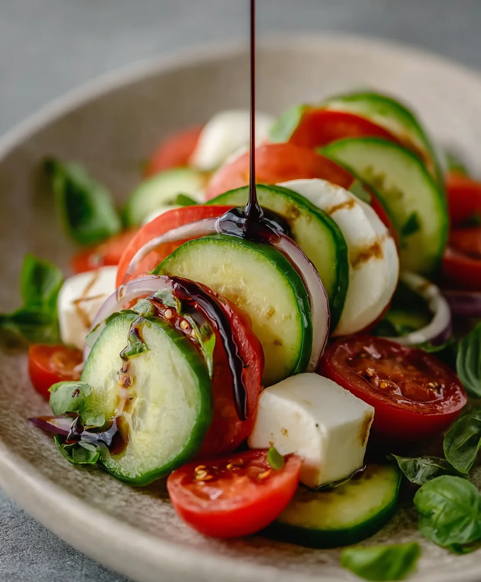 Cucumber Caprese Salad - Fresh Summer Recipe