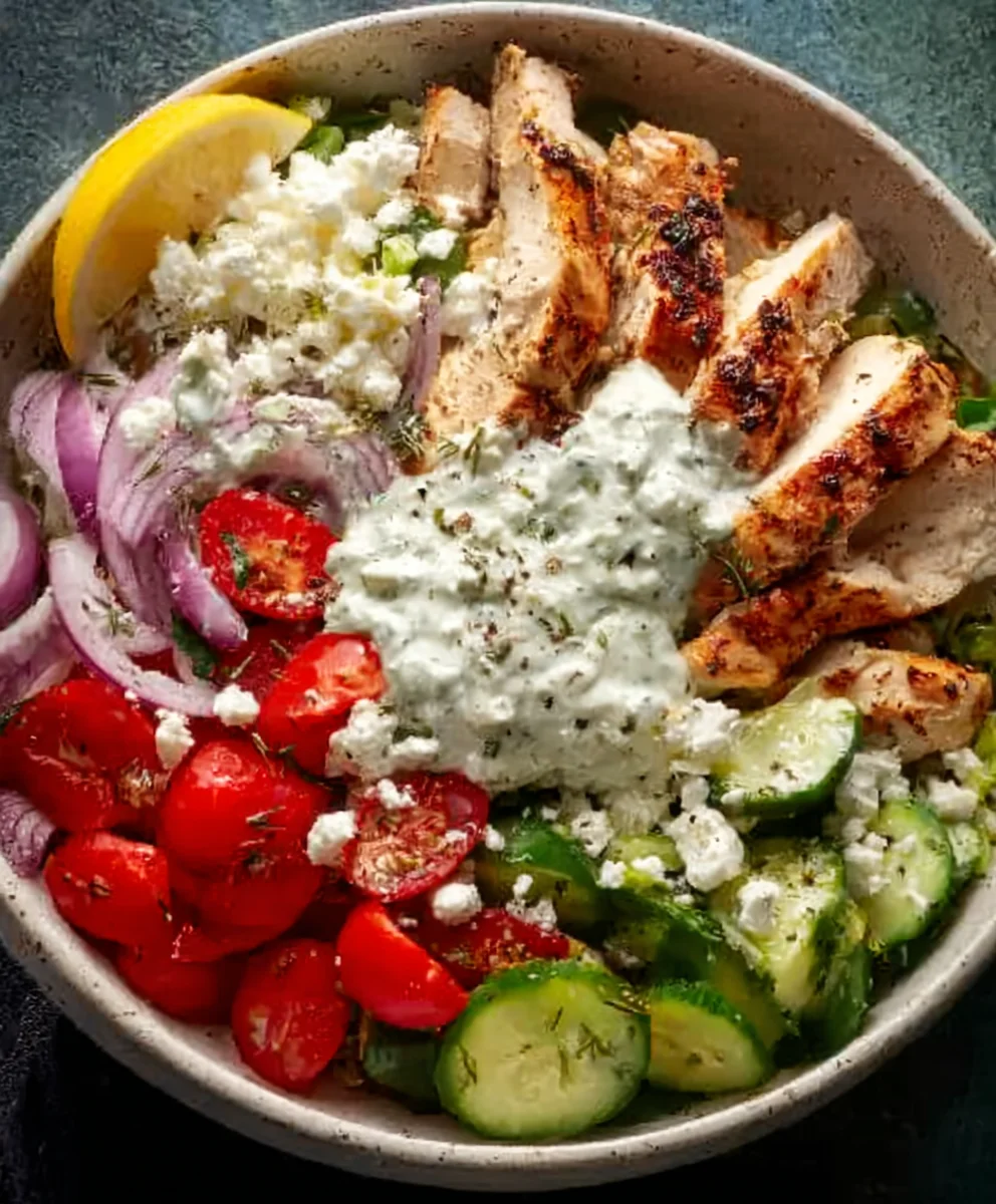 Greek Chicken Bowl Recipe- Easy & Flavorful Dinner