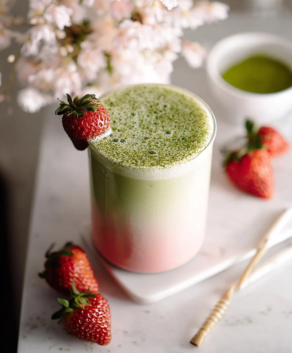 Strawberry Matcha Latte - Refreshing & Delicious Drink