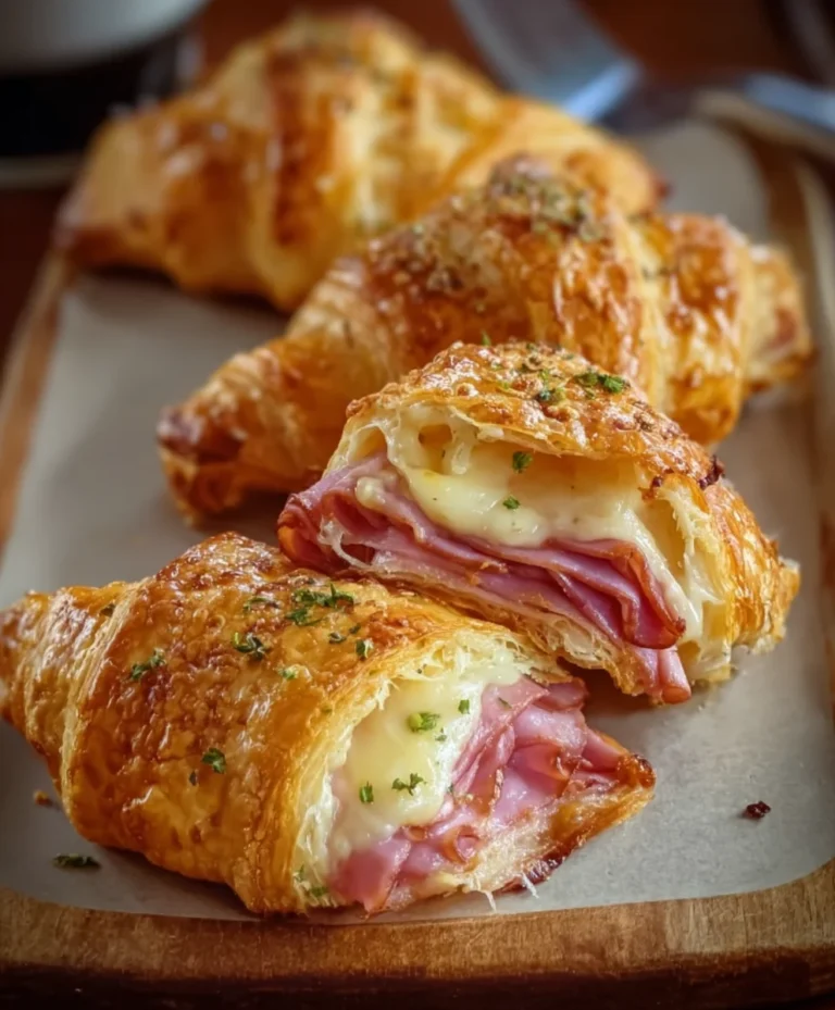 Baked Beef Beef Ham Cheese Croissants Delicious Recipe
