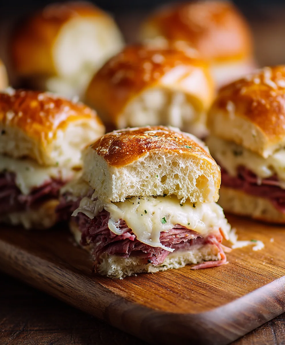 Reuben Sliders-Beefy Party Bites-Easy Appetizer