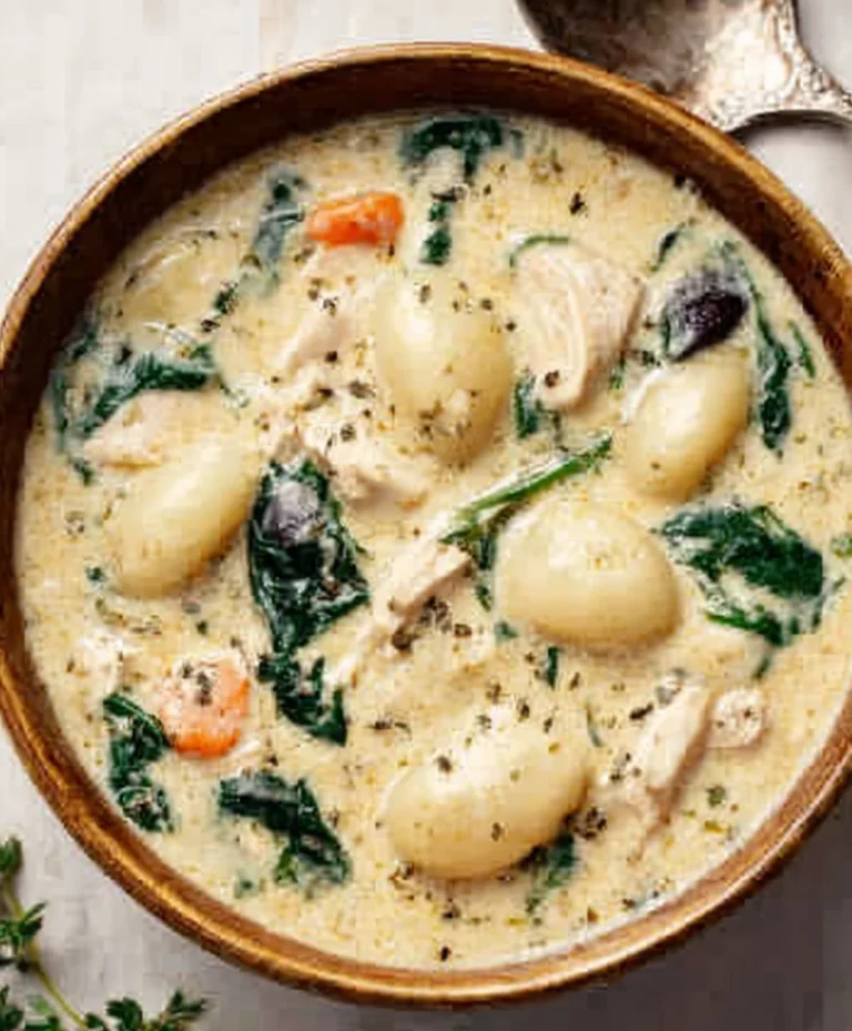 Olive Garden Chicken Gnocchi Soup- Easy Copycat Recipe
