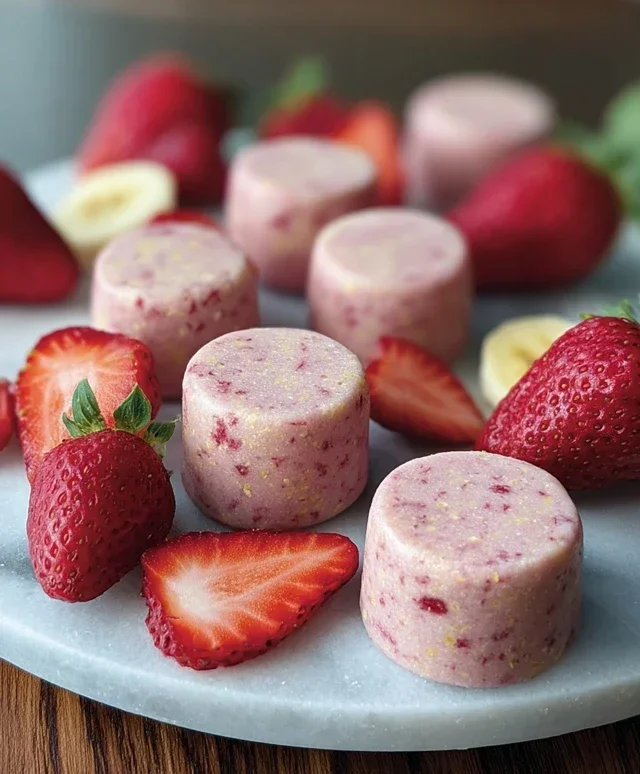 Strawberry and Banana Smoothie Bites for Dogs