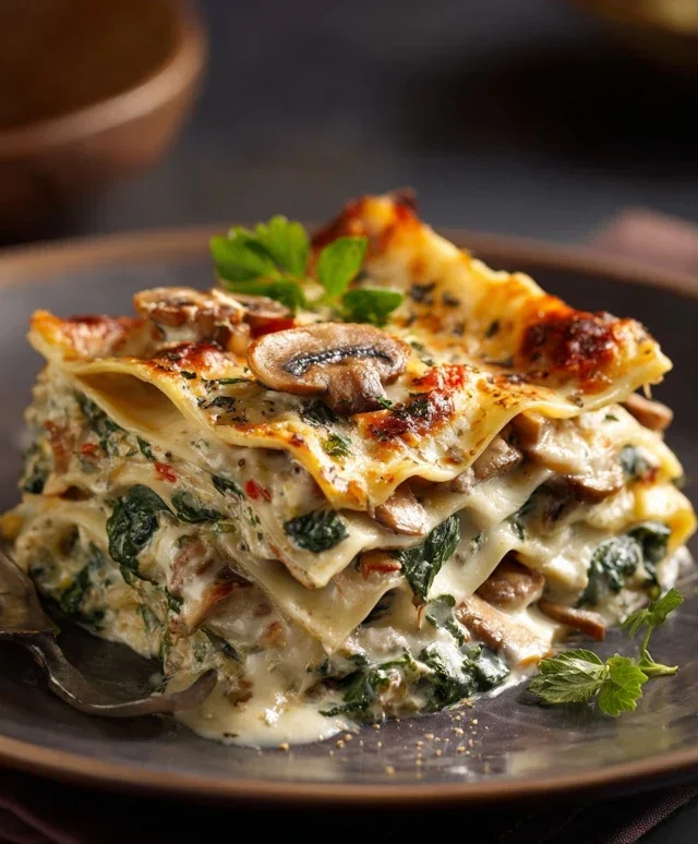 Mushroom And Spinach Lasagna Recipe
