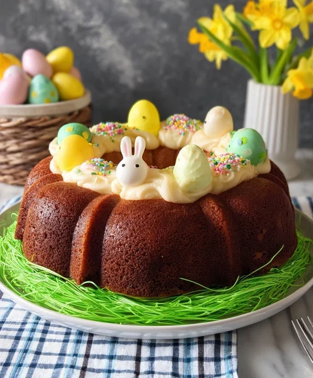 Easter Basket Bundt Cake Recipe (Easy Spring Dessert!)