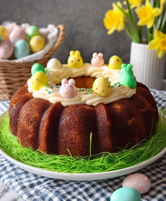 Easter Basket Bundt Cake Recipe (Easy Spring Dessert!)