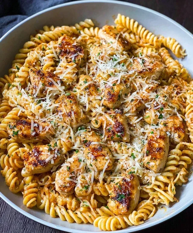 Healthy Garlic Parmesan Chicken Pasta