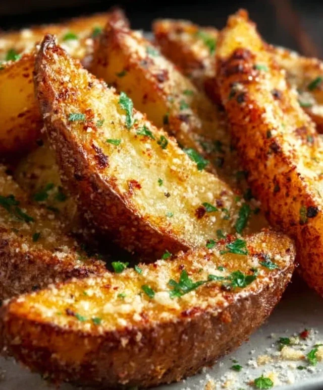 Baked Garlic Parmesan Potato Wedges