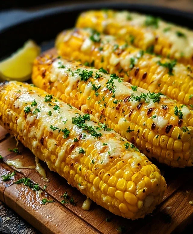 Cheesy Garlic Butter Corn on the Cob