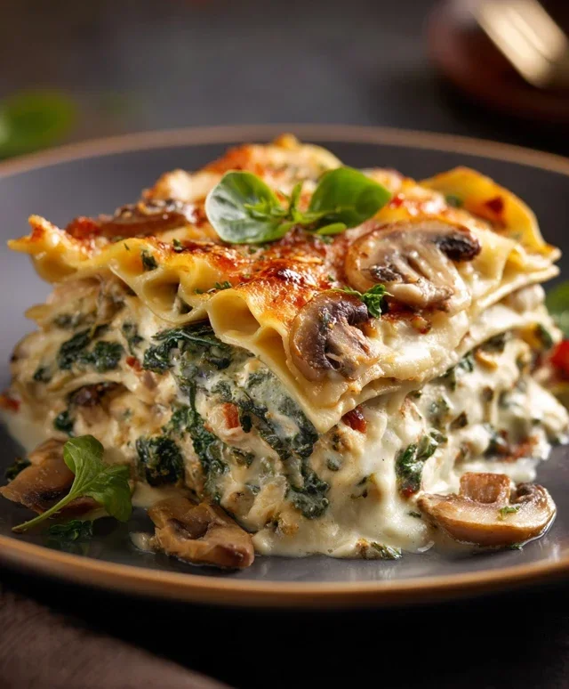 Mushroom And Spinach Lasagna Recipe