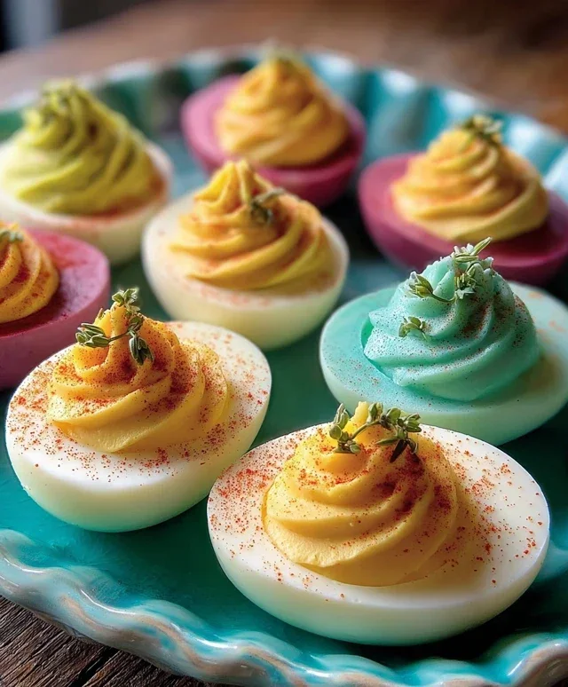 Colored Deviled Eggs
