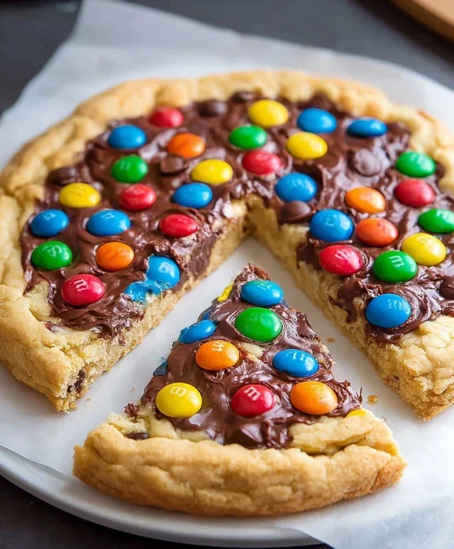 M&M Cookie Pizza